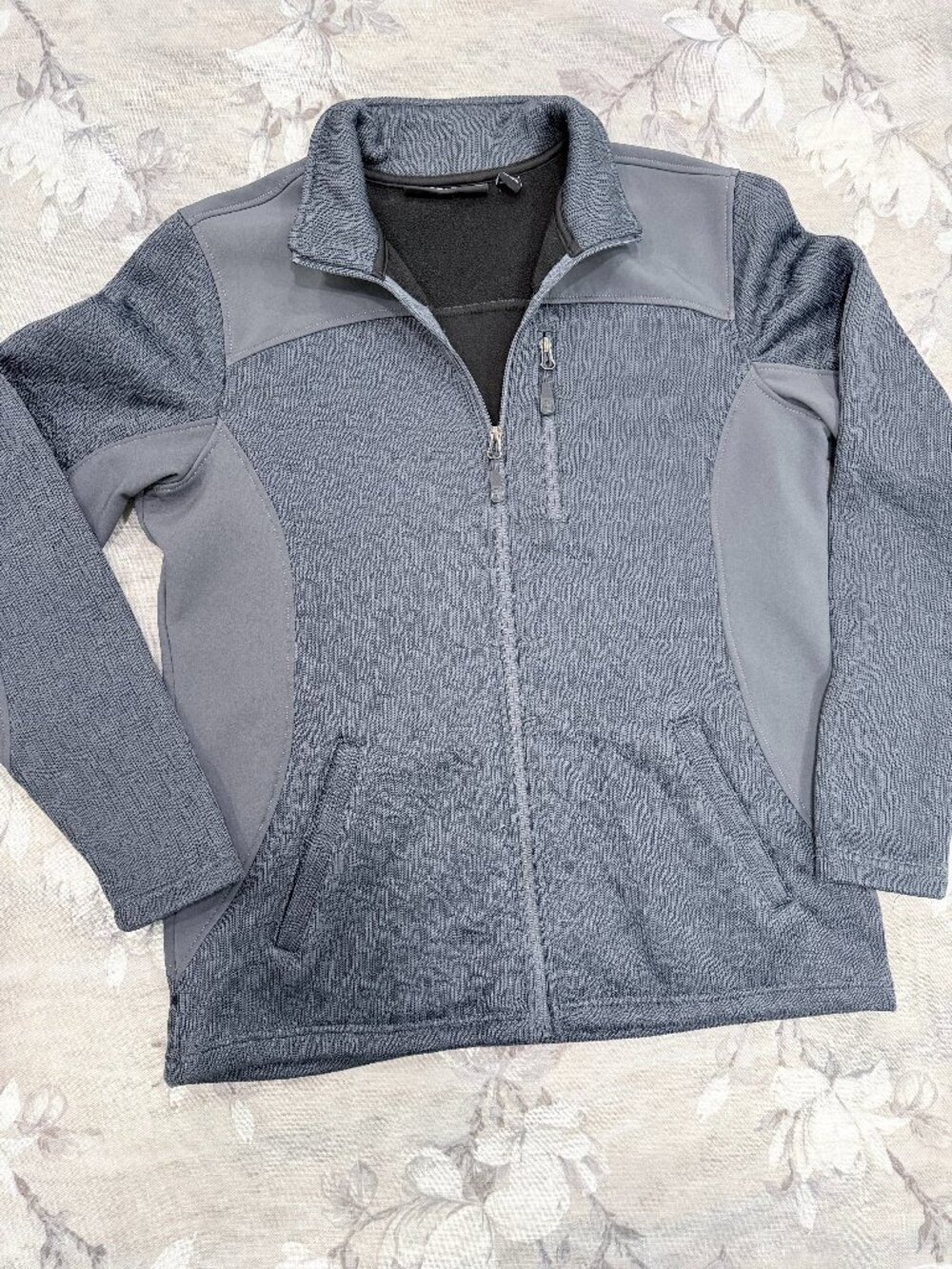 Swisstech Performance Jacket Womens L 12/14 Gray Full Zip Fleece Lined